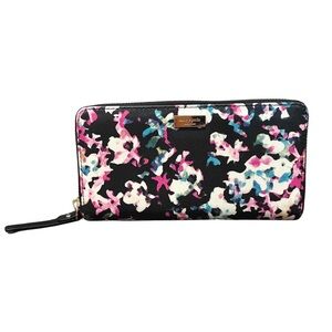 Kate Spade Neda Abstract Floral Watercolor Zip Close Wallet